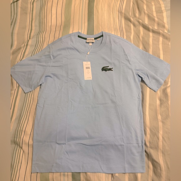 LACOSTE Unisex Loose Fit Large Crocodile Organic Cotton T-shirt-Size M-NWT - Picture 3 of 11